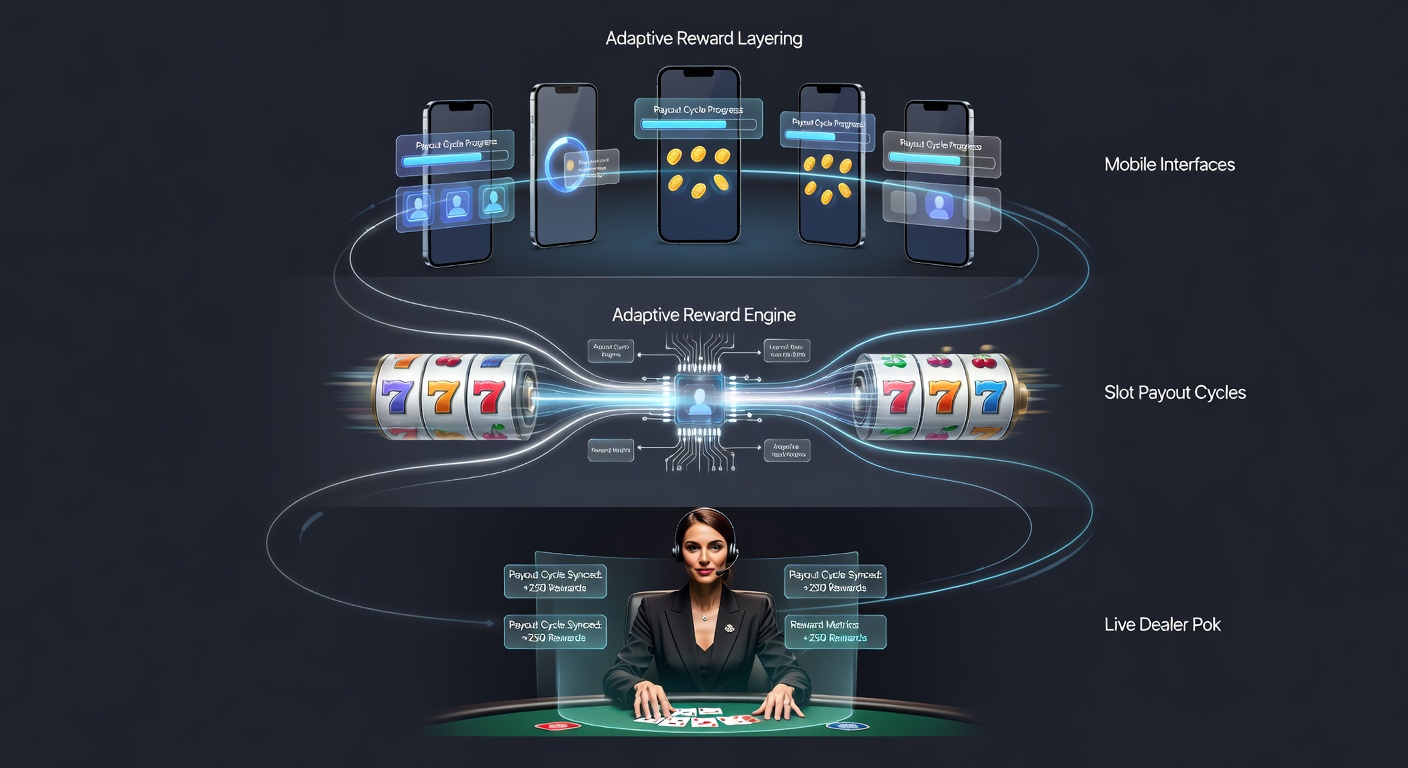 Illustration of reward layering workflow between mobile slot payouts and live dealer tables
