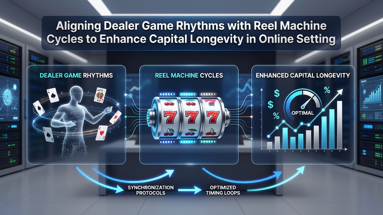 Close-up view of timing overlays used to coordinate dealer resets and slot reel cycles