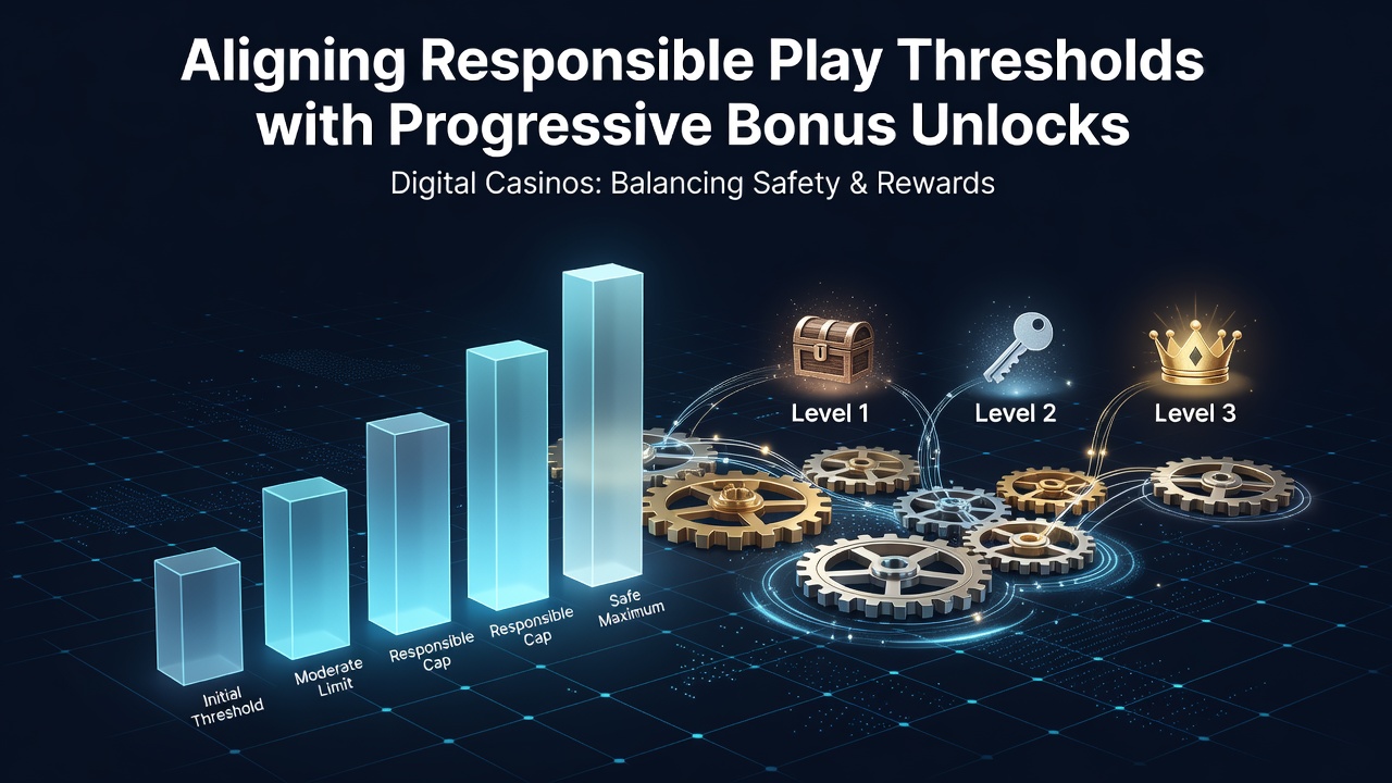 Digital casino interface showing bonus unlock progress alongside player limit settings