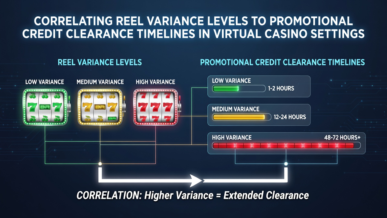 Slot machine reels displaying varying volatility patterns in a virtual casino interface