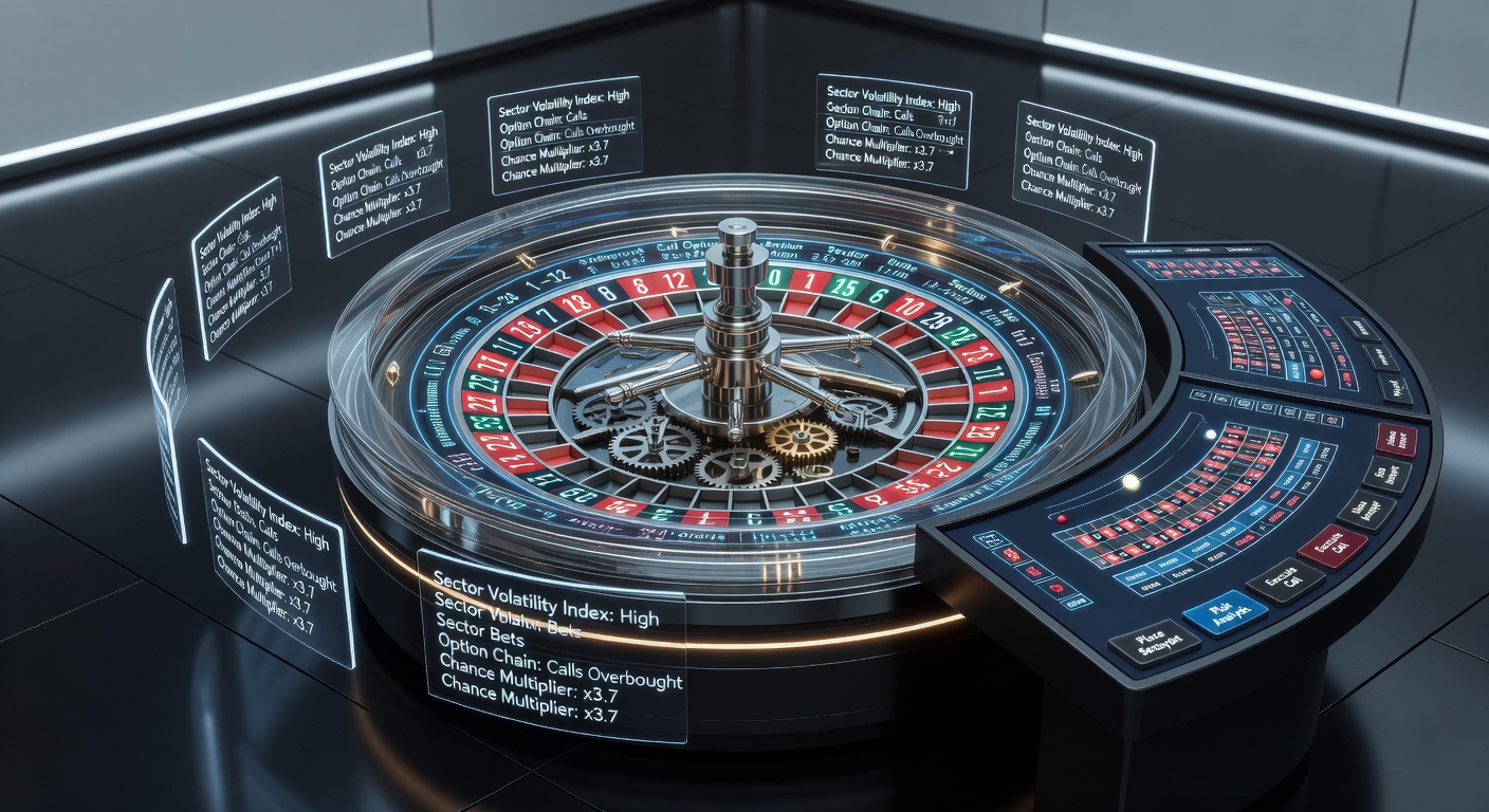 Digital roulette interface displaying call options menu with highlighted sectors, neighbors bets, and customizable wager sliders on a touchscreen device