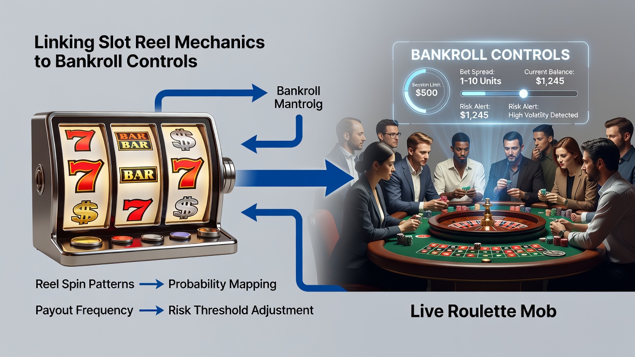 Close-up view of smartphone displaying live roulette wheel alongside bankroll management dashboard with limit settings active