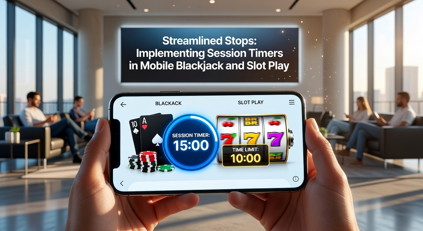Close-up of slot reels spinning on a mobile device with a prominent session timer countdown in the corner, illustrating real-time limits during gameplay